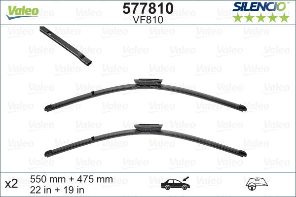 Set stergator Valeo Silencio Flat Valeo - imagine 1