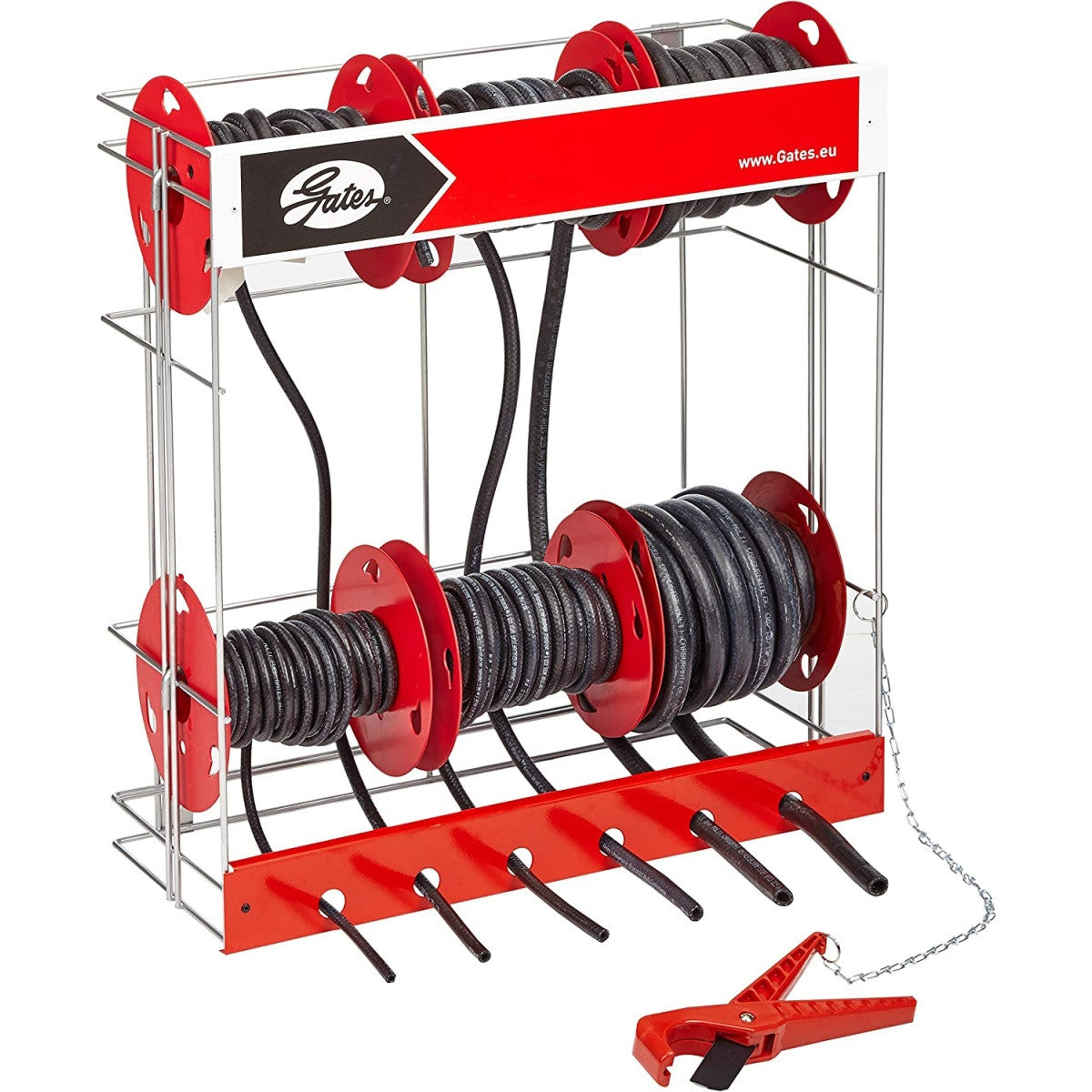 Stand Furtunuri Echipat Cu 6 Role De 7.5M (3.2; 4; 5; 6; 8; 10 MM) Si Cutter Gates 4986-10160 Gates - imagine 1