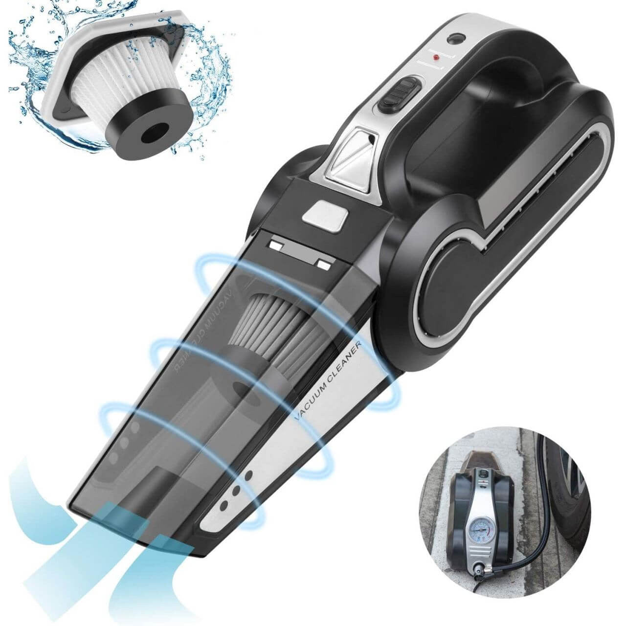 Aspirator auto multifuncțional, 4în1, 120 W, 12V Nigrin - imagine 3