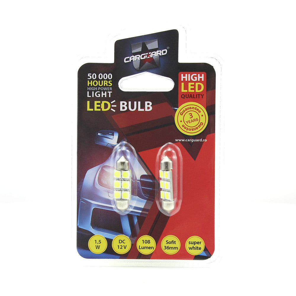 Bec led C5W 12V 1.5W - Set 2 buc Carguard - imagine 2