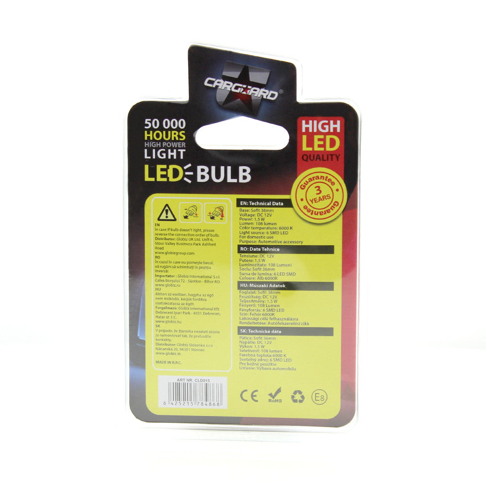 Bec led C5W 12V 1.5W - Set 2 buc Carguard - imagine 3