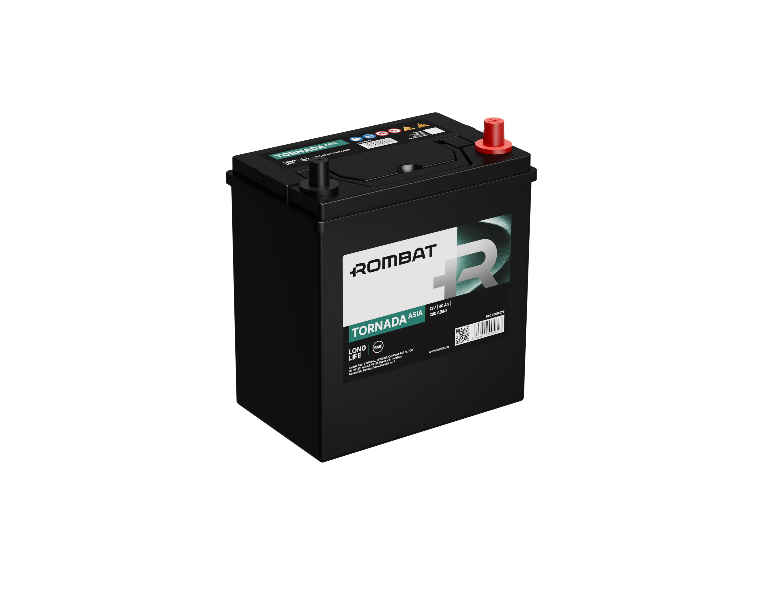 Acumulator Rombat Tornada Asia NS40DP 40 Ah Rombat - imagine 4