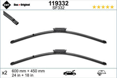 Set lamela stergator SWF Wiper FB OE LHD 600/450 mm SWF - imagine 1