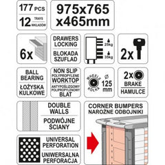 Dulap scule 177pcs (Yato) Yato - imagine 4