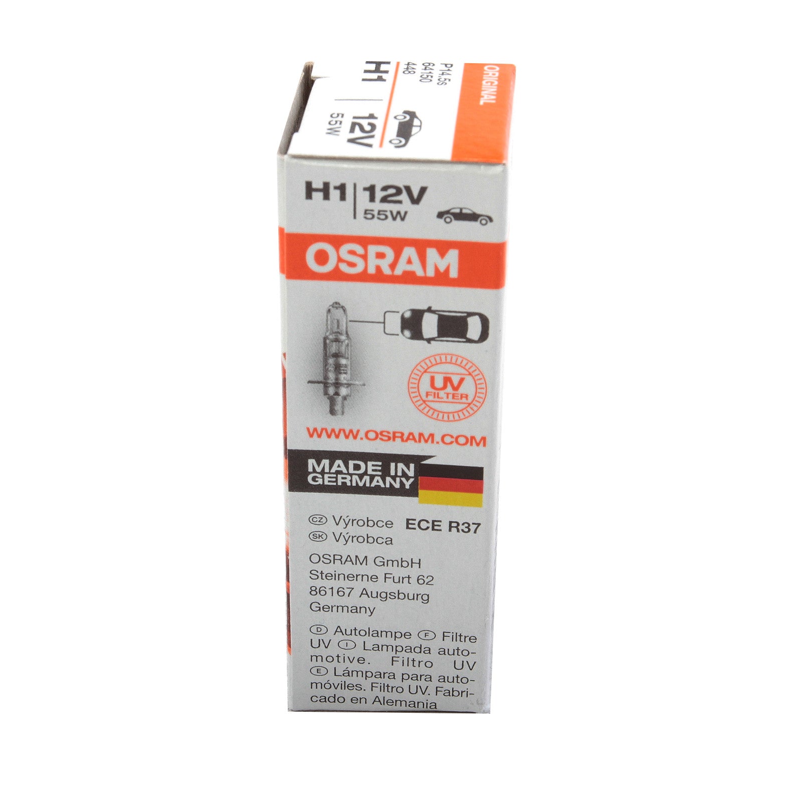 Bec Osram Original H1 12V 55W P14.5s Osram - imagine 3