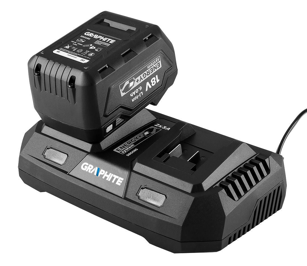 Incarcator dublu pentru bateriile Energy+ 58G085 GRAPHITE Neo Tools - imagine 8
