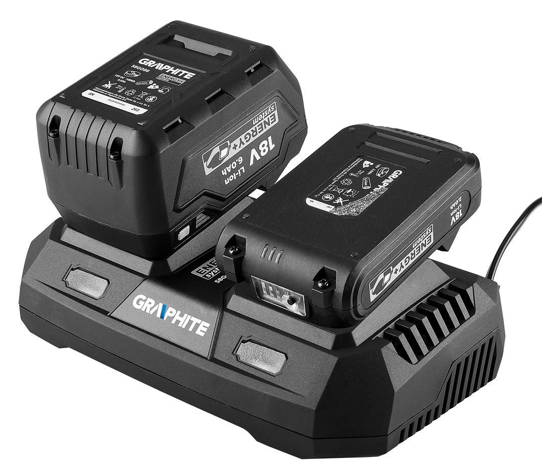 Incarcator dublu pentru bateriile Energy+ 58G085 GRAPHITE Neo Tools - imagine 9