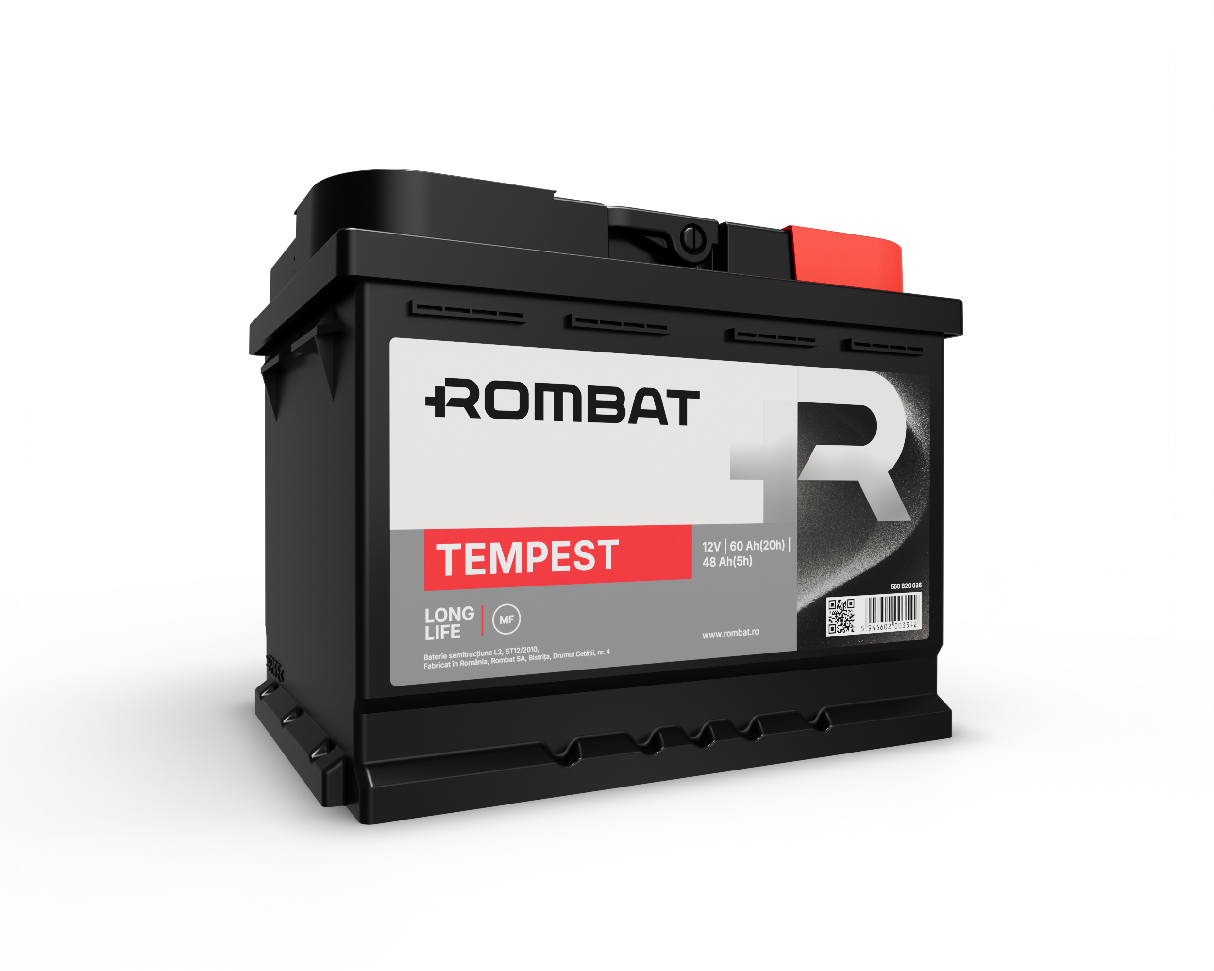 Acumulator Rombat Tempest 60 Ah ● Gama Semitractiune ● Rombat - imagine 1