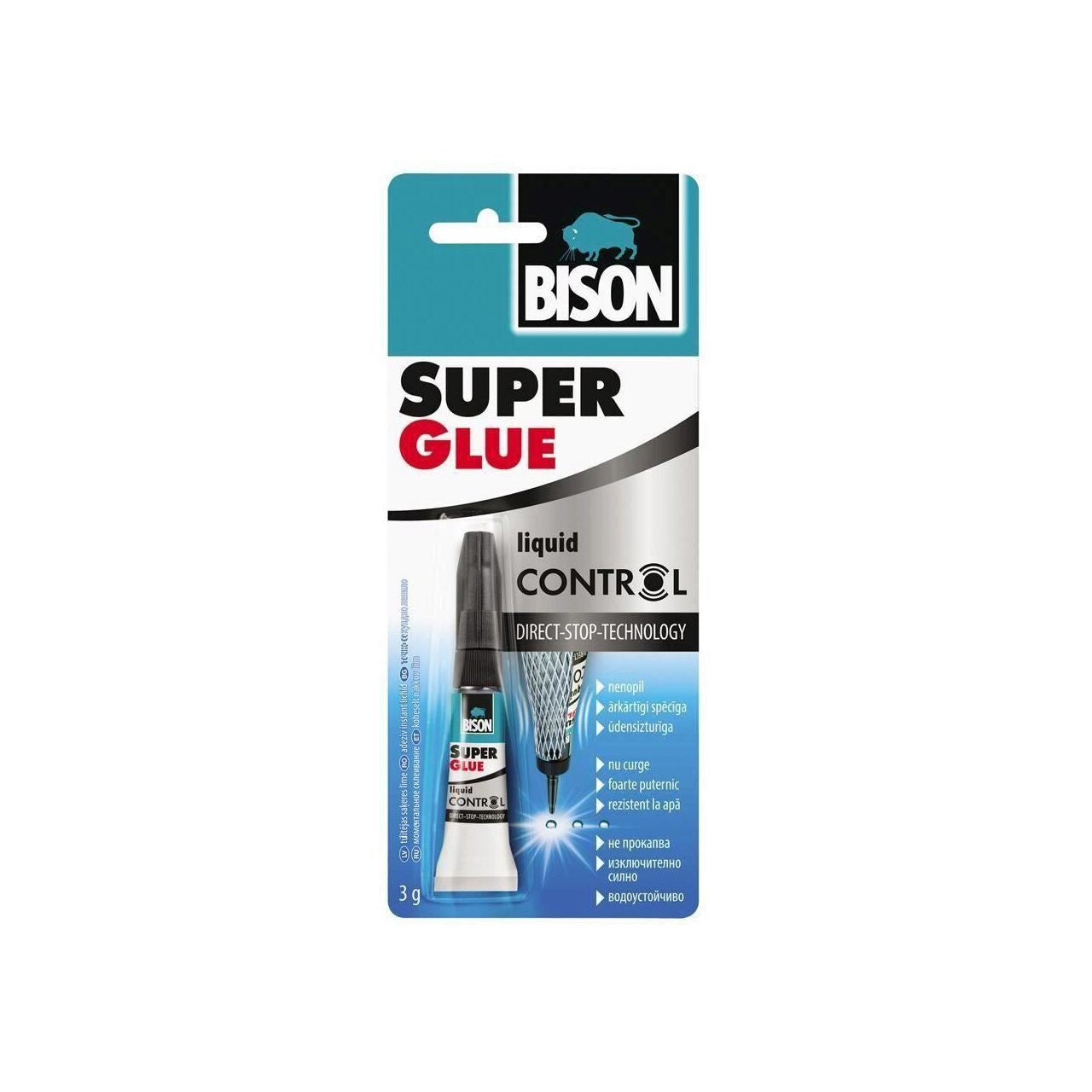 Adeziv cianoacrilat BISON Super Glue Control, 3g Bison - imagine 1