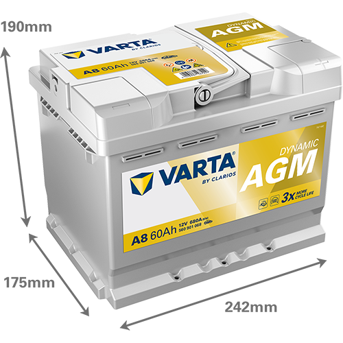 Acumulator Varta Silver Dynamic AGM 60 Ah 680A [Start-Stop] Varta - imagine 2