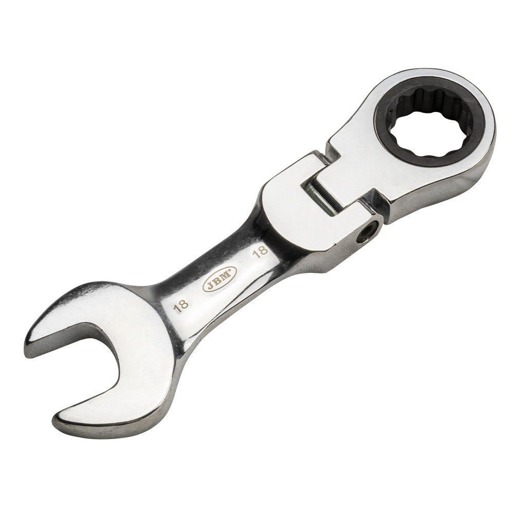 Cheie combinata scurta cu clichet articulat 10 mm JBM - imagine 1