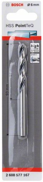 Burghiu spiral HSS PointTeQ de 6,0 mm Bosch - imagine 1