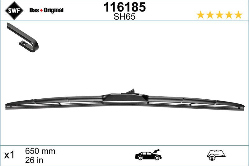 Lamela stergator SWF Wiper Hybrid LHD 650 mm SWF - imagine 1