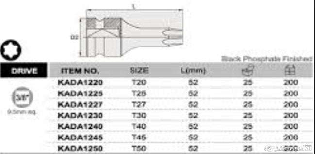 Bit impact 3/8 T40 Toptul - imagine 1
