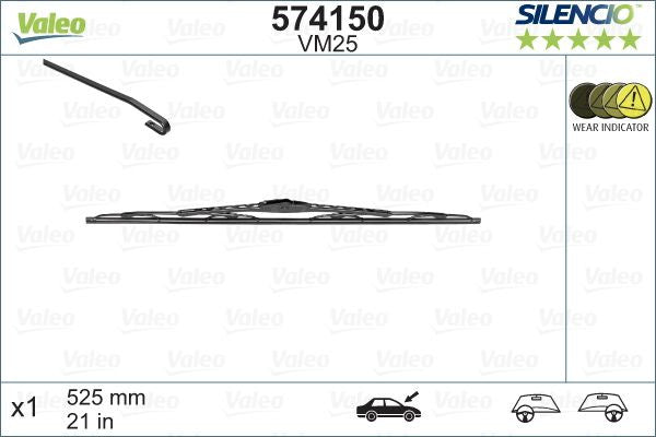 Stergator Valeo Silencio Performance 525mm Valeo - imagine 1