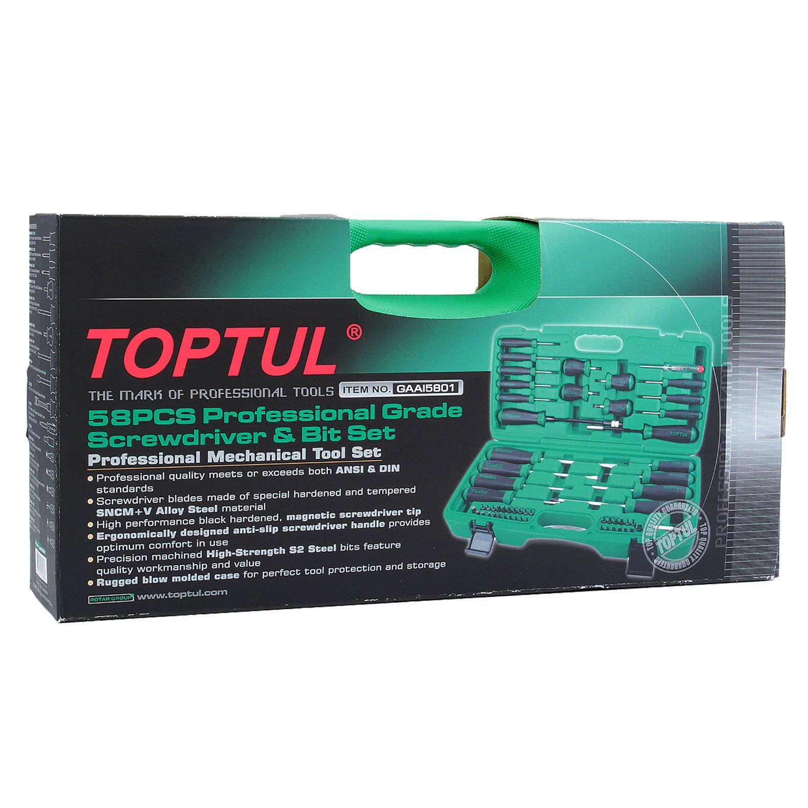 Trusa surubelnite si biti (58 piese) Toptul - imagine 1