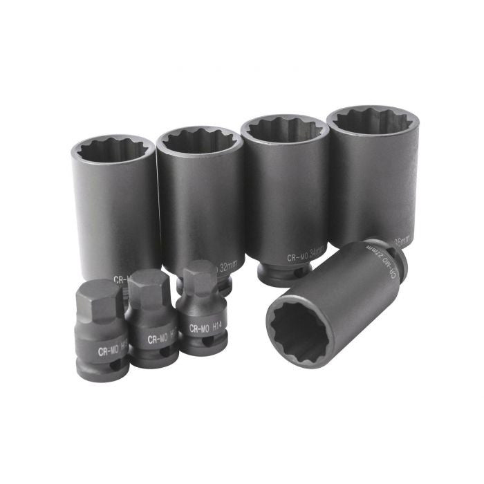 SET BIRȚI SI TUBULARE DE IMPACT 1/2"  (8 BUCĂȚI) Clas - imagine 1