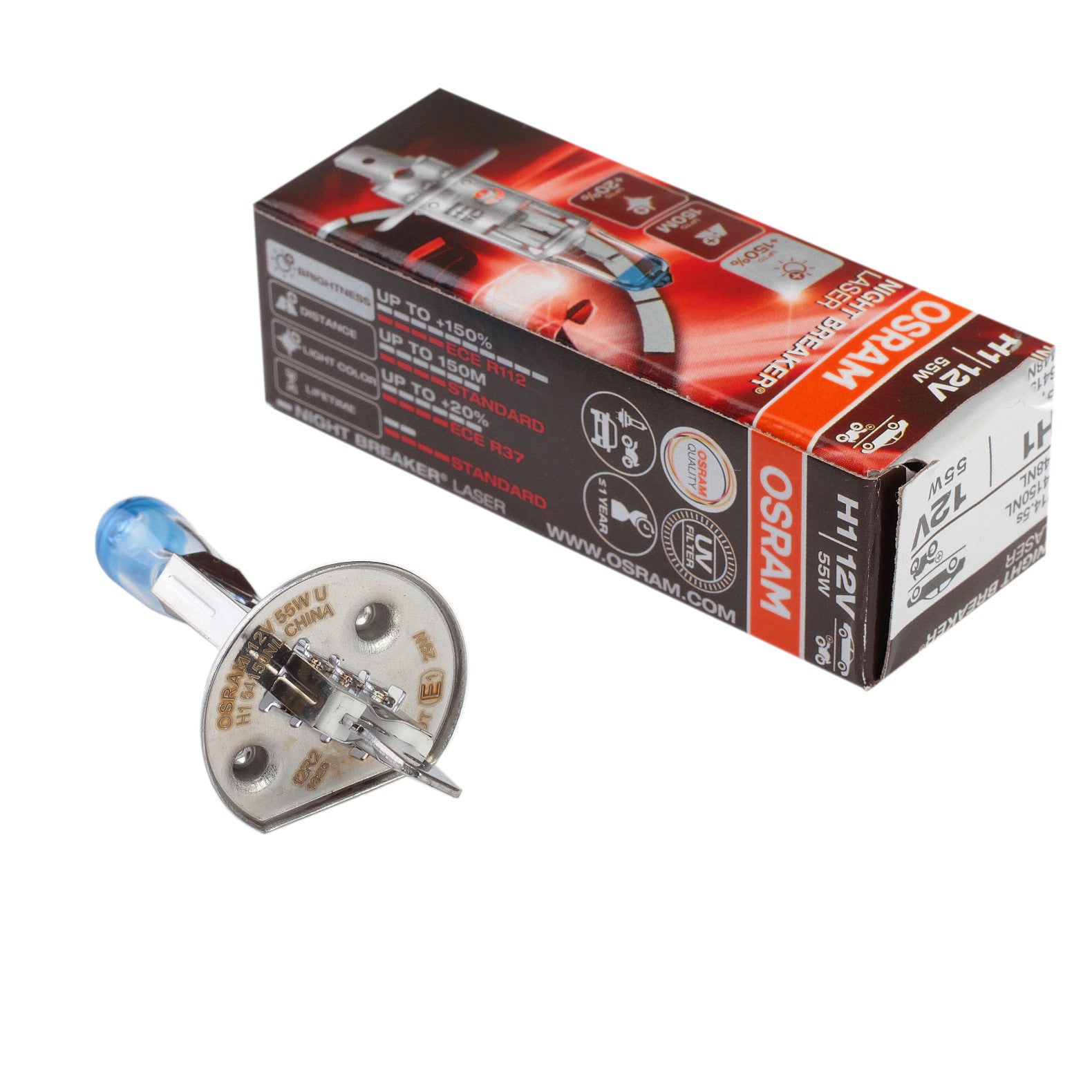 Bec Osram Night Breaker Laser Next Generation H1 12V 55W P14,5s Osram - imagine 2