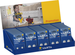 Stand echipat cu microbaterii VARTA - 100 bucati Varta - imagine 1