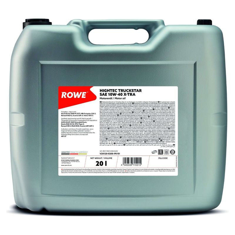 Ulei motor Rowe HighTec TruckStar X-tra 10W40 20L Rowe - imagine 1