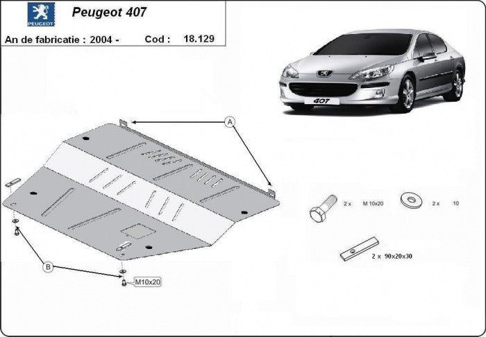 Scut metalic motor, cutie de viteză MTR - imagine 2