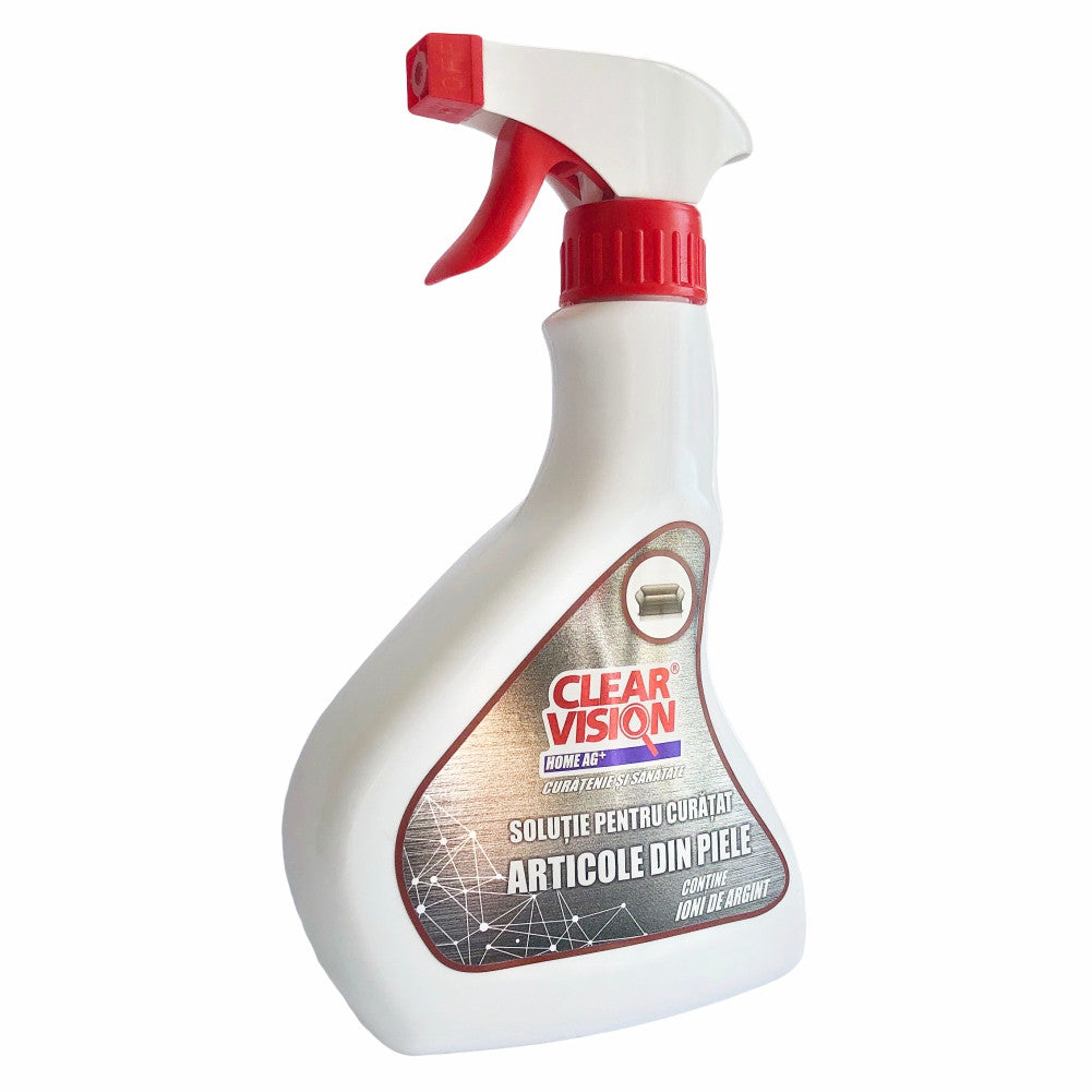 Soluţie pentru curăţat articole din piele cu ioni de Argint 500 ml Clear Vision - imagine 1