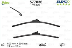 Set lamela stergator Valeo Silencio FlatBlade OE 600/500 mm Valeo - imagine 1