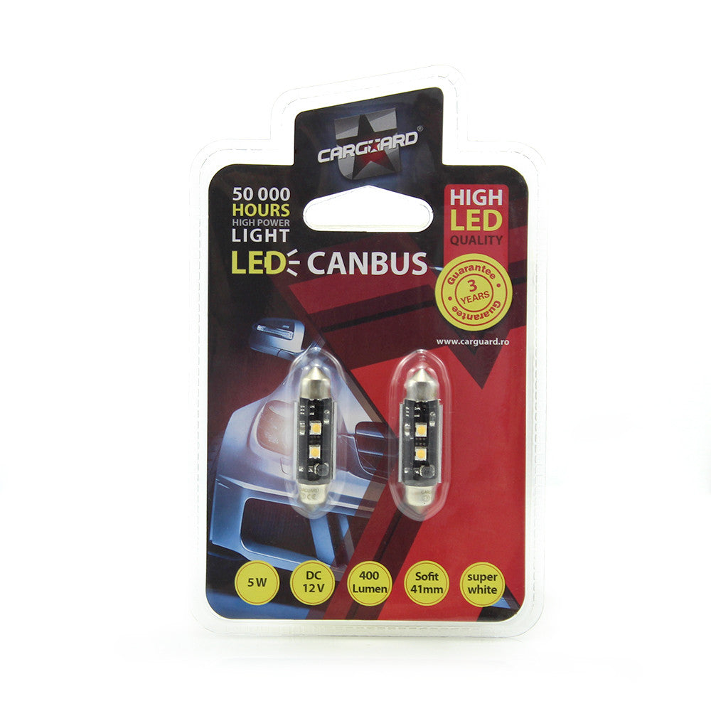 Bec Led Sofit Cree Chip C5W 12V 5W -Set 2 buc Carguard - imagine 2