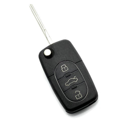 Audi - Carcasa cheie tip briceag, 3 butoane "rotunde"  cu baterie 2032 Carguard - imagine 1