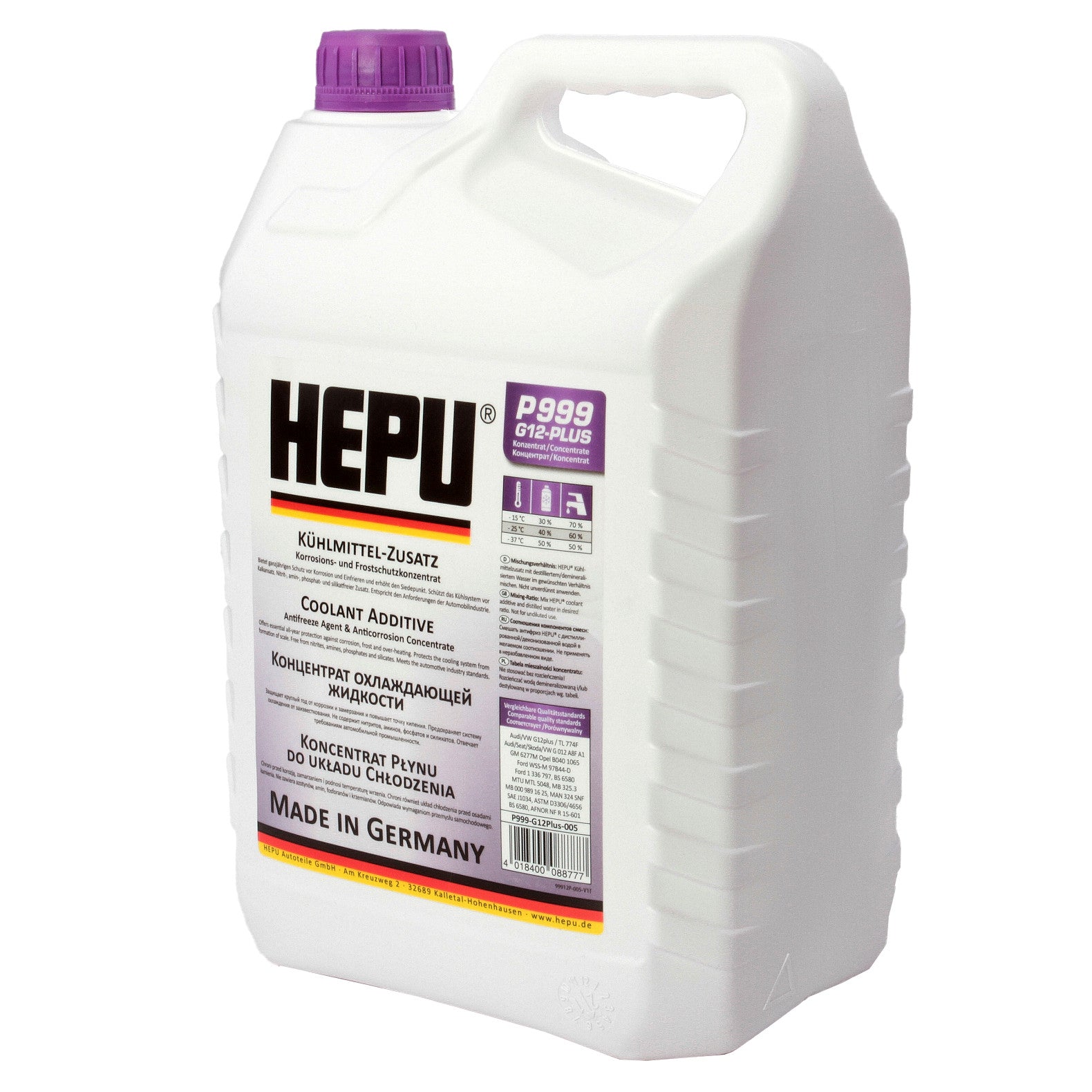 Antigel concentrat Hepu G12 PLUS 5L Hepu - imagine 2