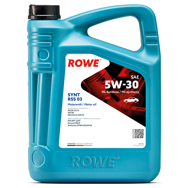 Ulei motor turisme Rowe HighTec Synt RSS03 5W30 5L Rowe - imagine 1