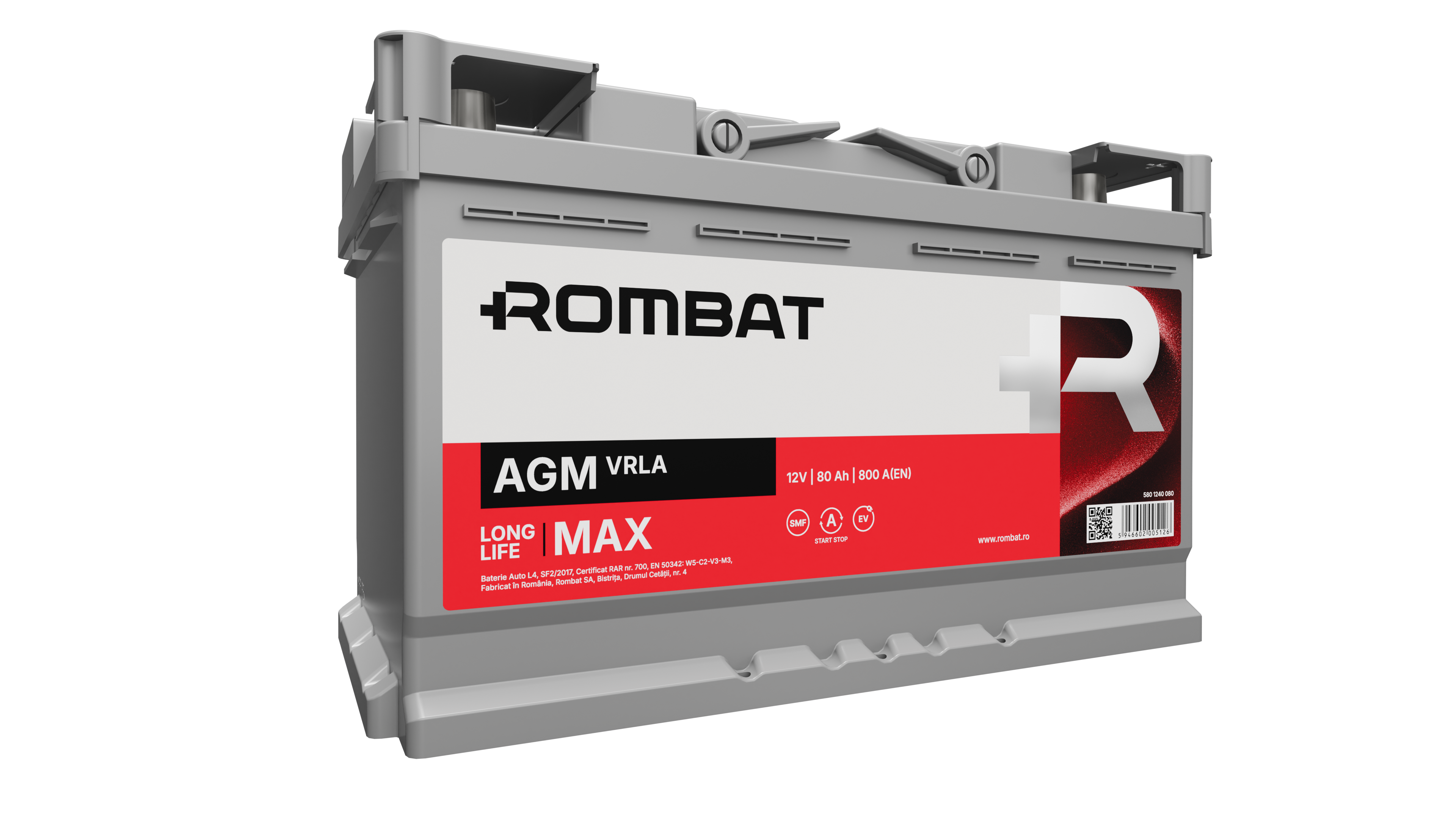 Acumulator Rombat AGM-VRLA 80 Ah Start-Stop Rombat - imagine 3