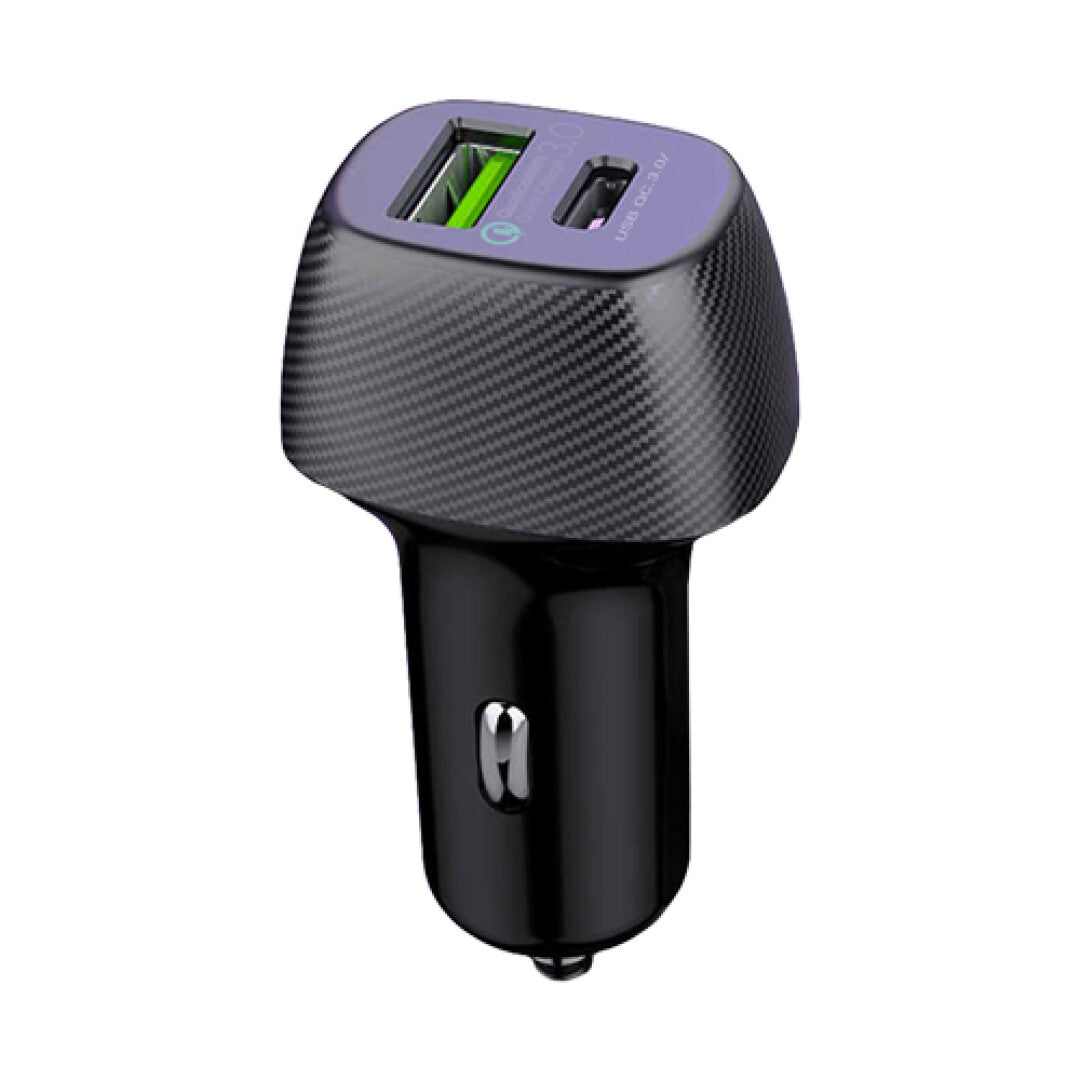 Încărcător auto, USB-A x USB-C, 25 W Busy - imagine 1