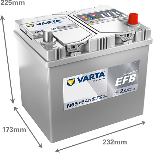 Acumulator Varta Dynamic EFB 65 Ah Varta - imagine 2