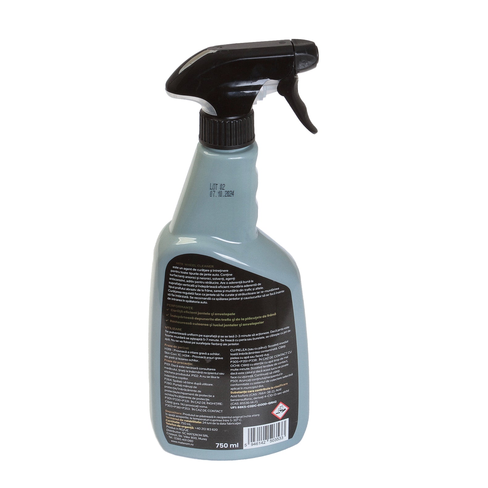 Solutie Premium MTR Intretinere Jante Wheel Cleaner 750 ml MTR - imagine 3