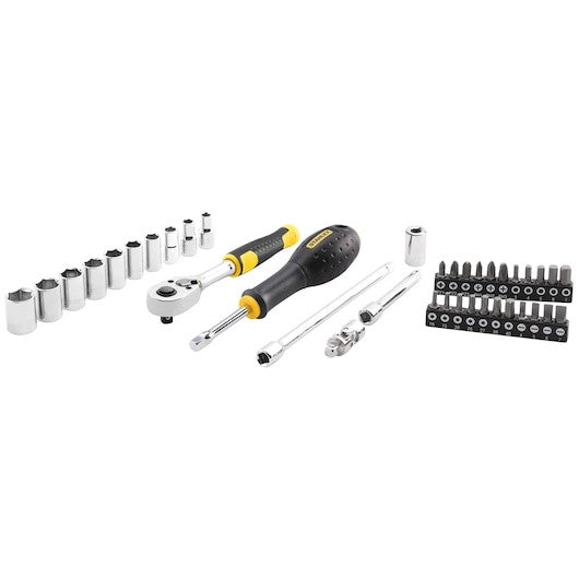 Set de clicheți cu 72 de dinți și chei tubulare STANLEY® 1/4 in., cu accesorii, 38 buc. Stanley - imagine 2