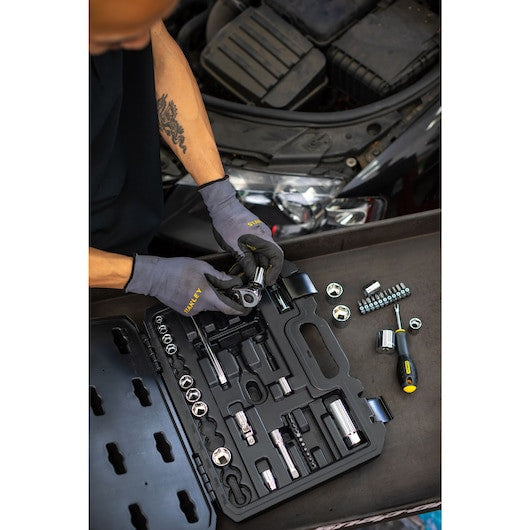 Set de clicheți cu 72 de dinți și chei tubulare STANLEY® 1/4 in., cu accesorii, 38 buc. Stanley - imagine 3