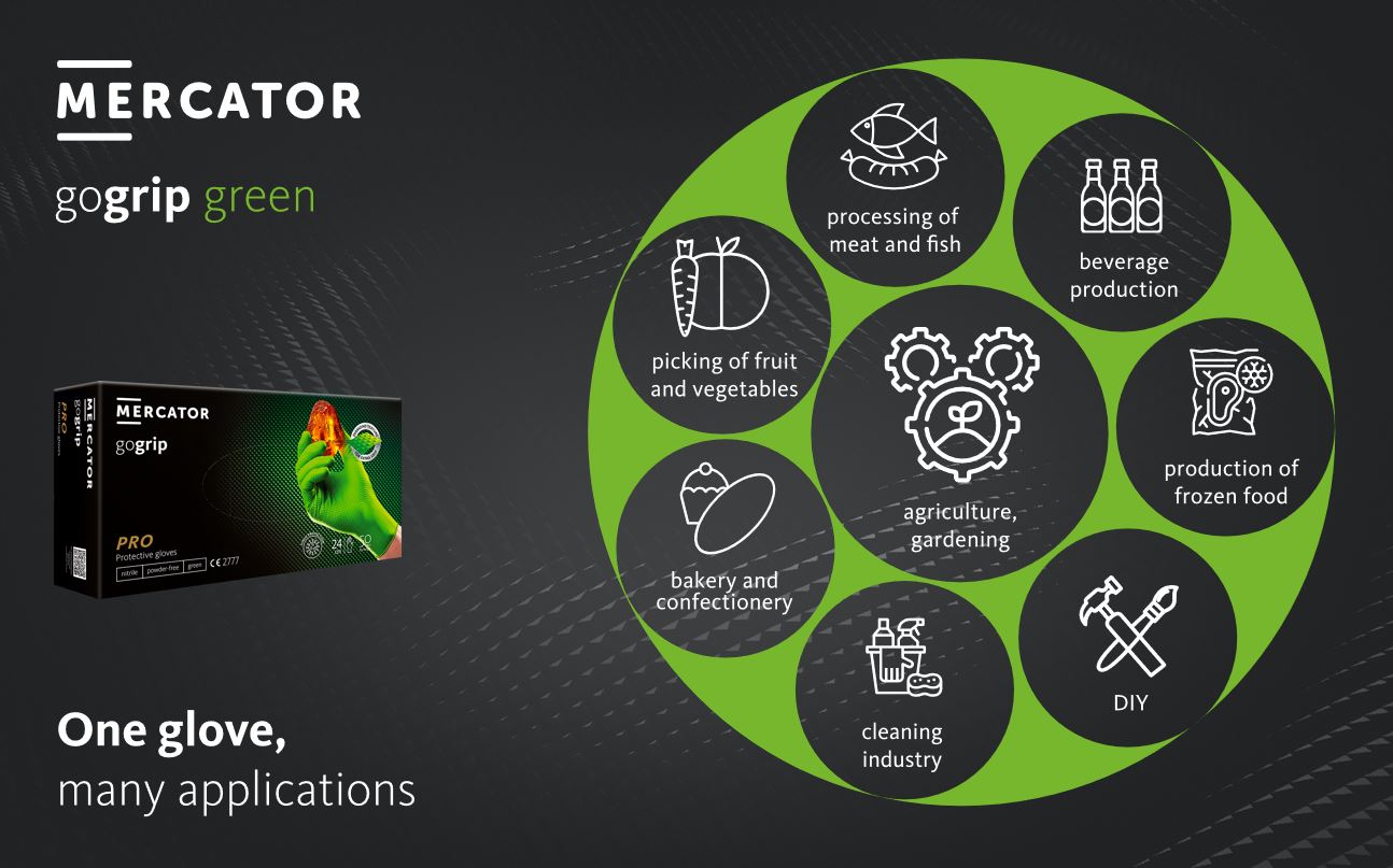 Manusi Mercator Gogrip Nitril (Green) L Mercator - imagine 6