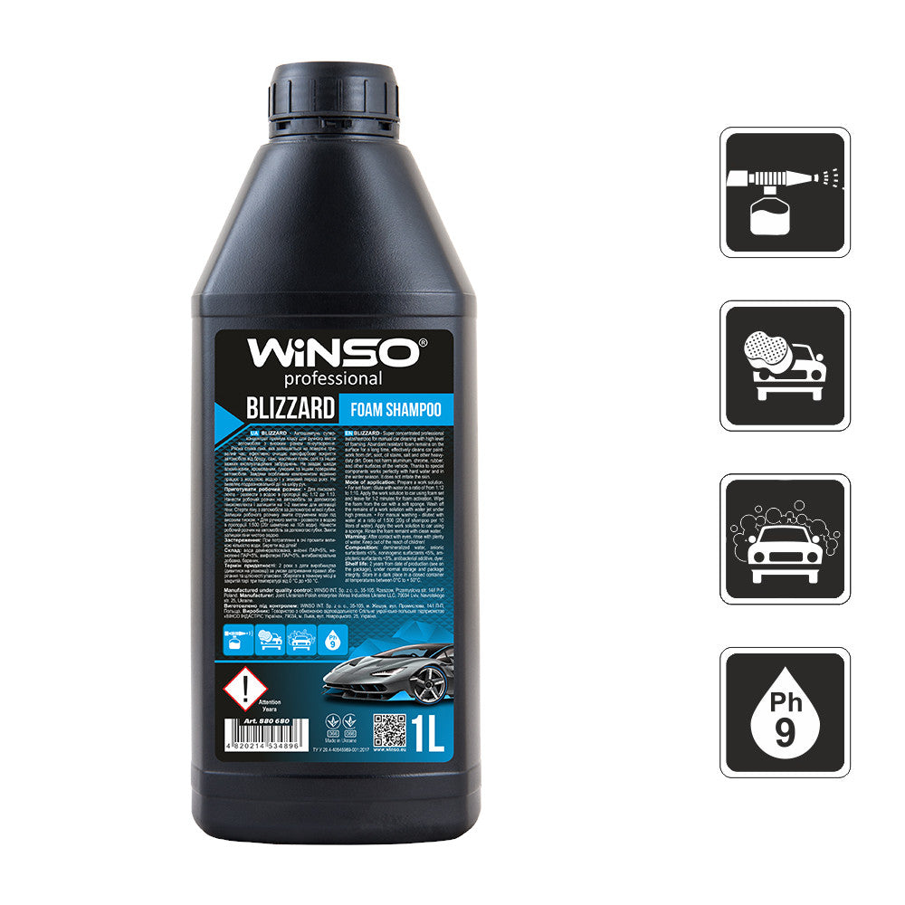 Sampon auto Winso Professional BLIZZARD Foam Shampoo 1L Winso - imagine 1