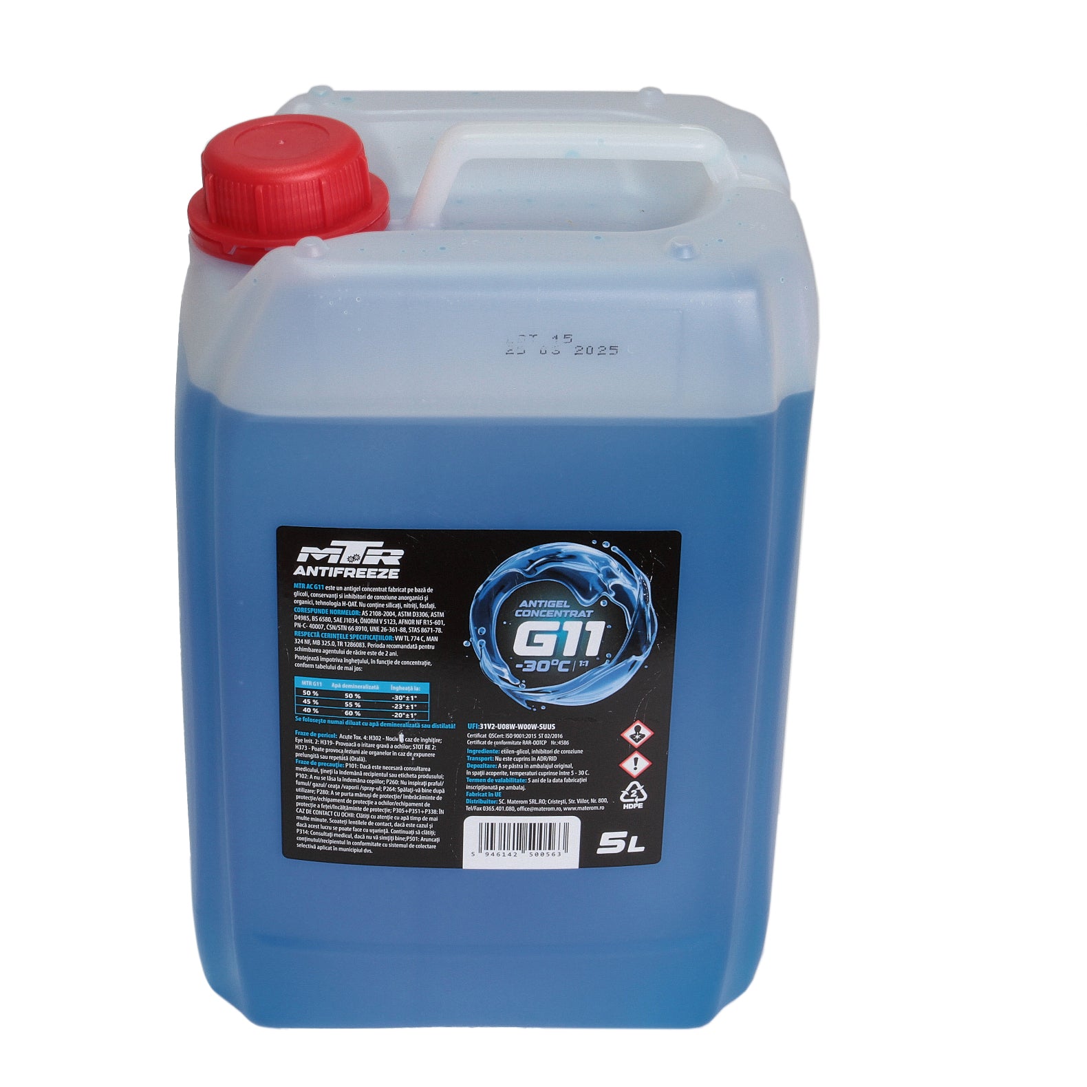 Antigel diluat MTR G11 (-35°C) 5L MTR - imagine 1