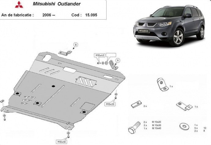 Scut metalic motor, cutie de viteză MTR - imagine 1