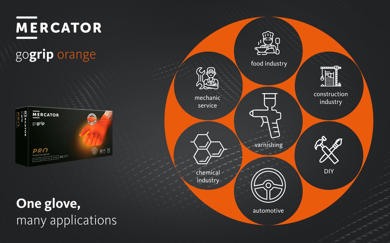 Manusi Mercator Gogrip Nitril (Orange) XL Mercator - imagine 6