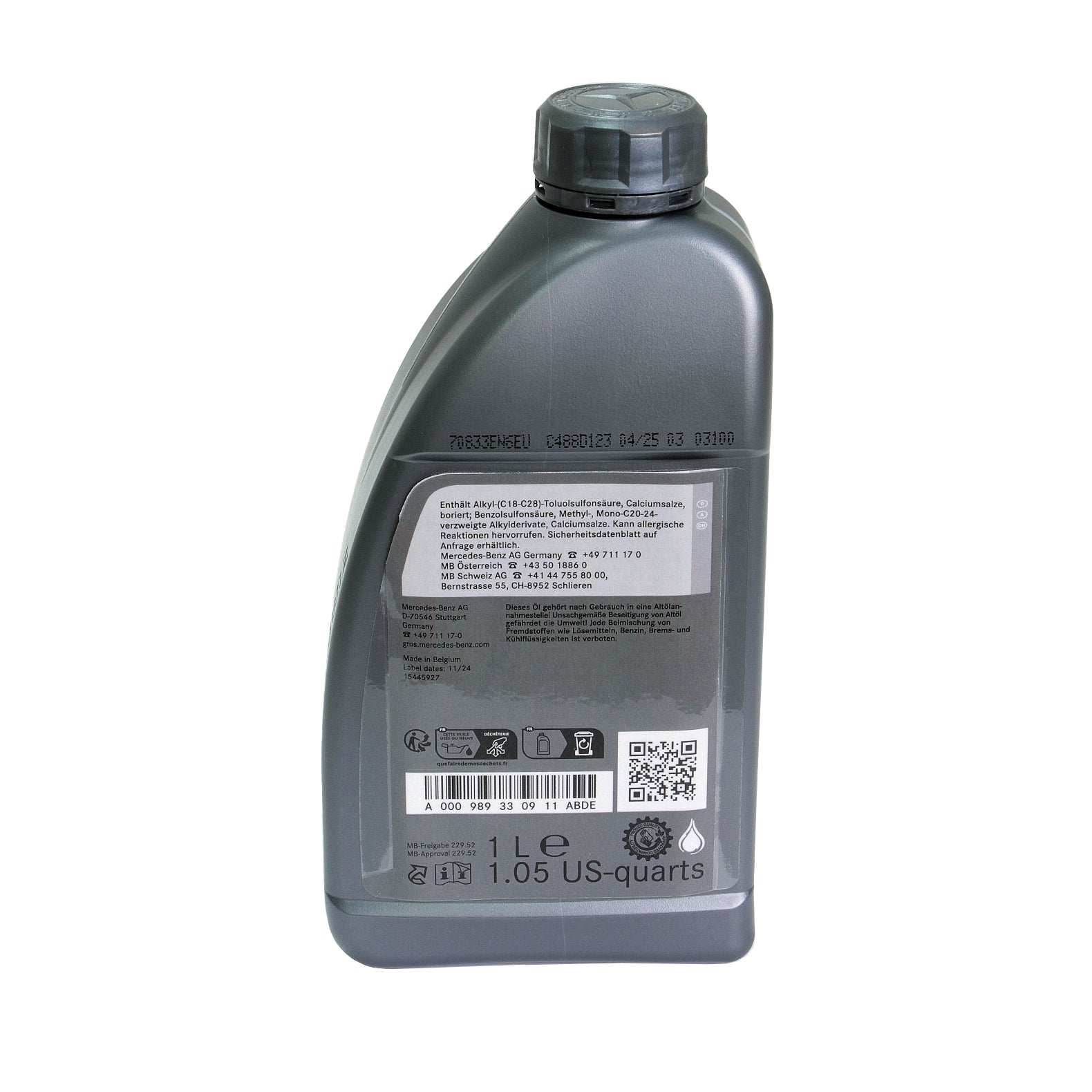 Ulei motor Mercedes 5W30 (MB 229.52) 1L Mercedes-Benz - imagine 3