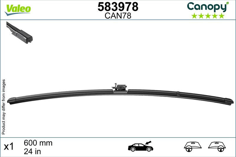Lamela stergator Valeo Canopy 600 mm | 24 inch Valeo - imagine 2