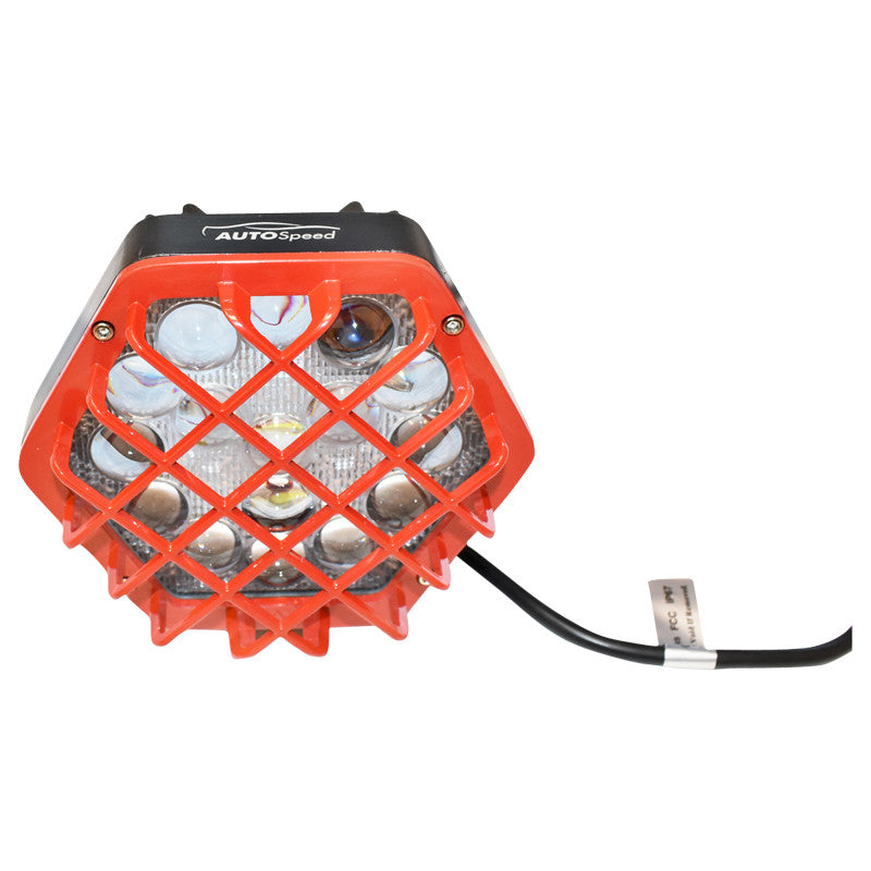 Lampa hexagonala grilaj metalic rosu 16 LED-uri DC 10-80V 48W unghi 6 BRECKNER GERMANY - imagine 4