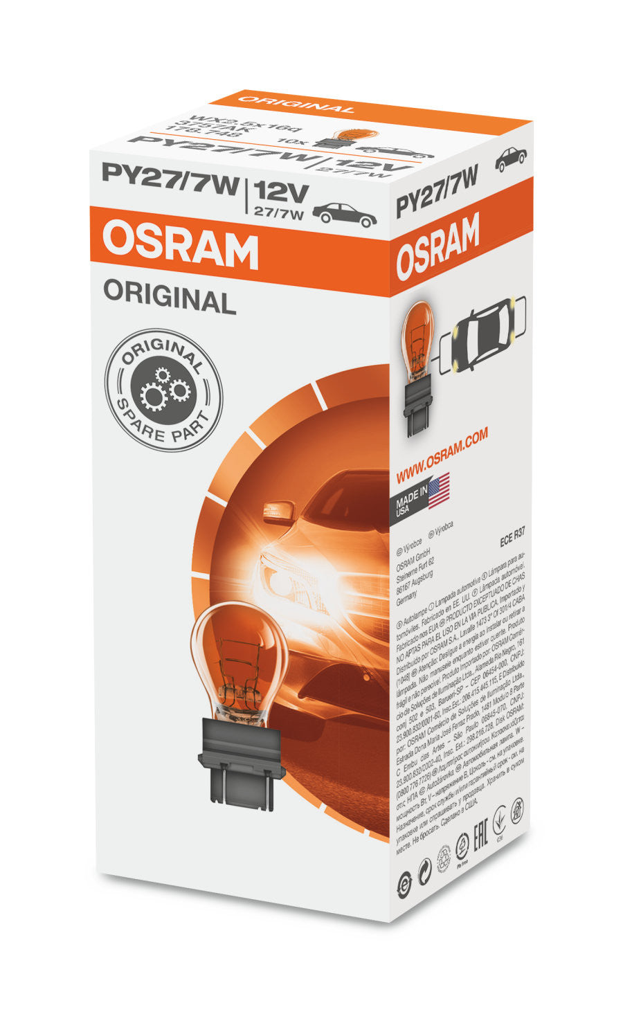 Bec Osram Original PY27/7W 12V W2,5x16q Osram - imagine 1