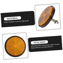 Catadioptru rotund cu suruburi 60mm Galben Runkit - imagine 1