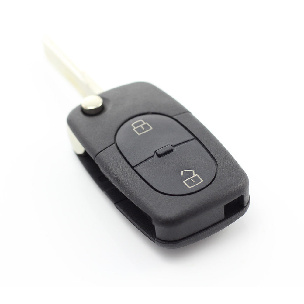 Audi - Carcasa cheie tip briceag, 2 butoane "rotunde",  cu baterie 1616 Carguard - imagine 7