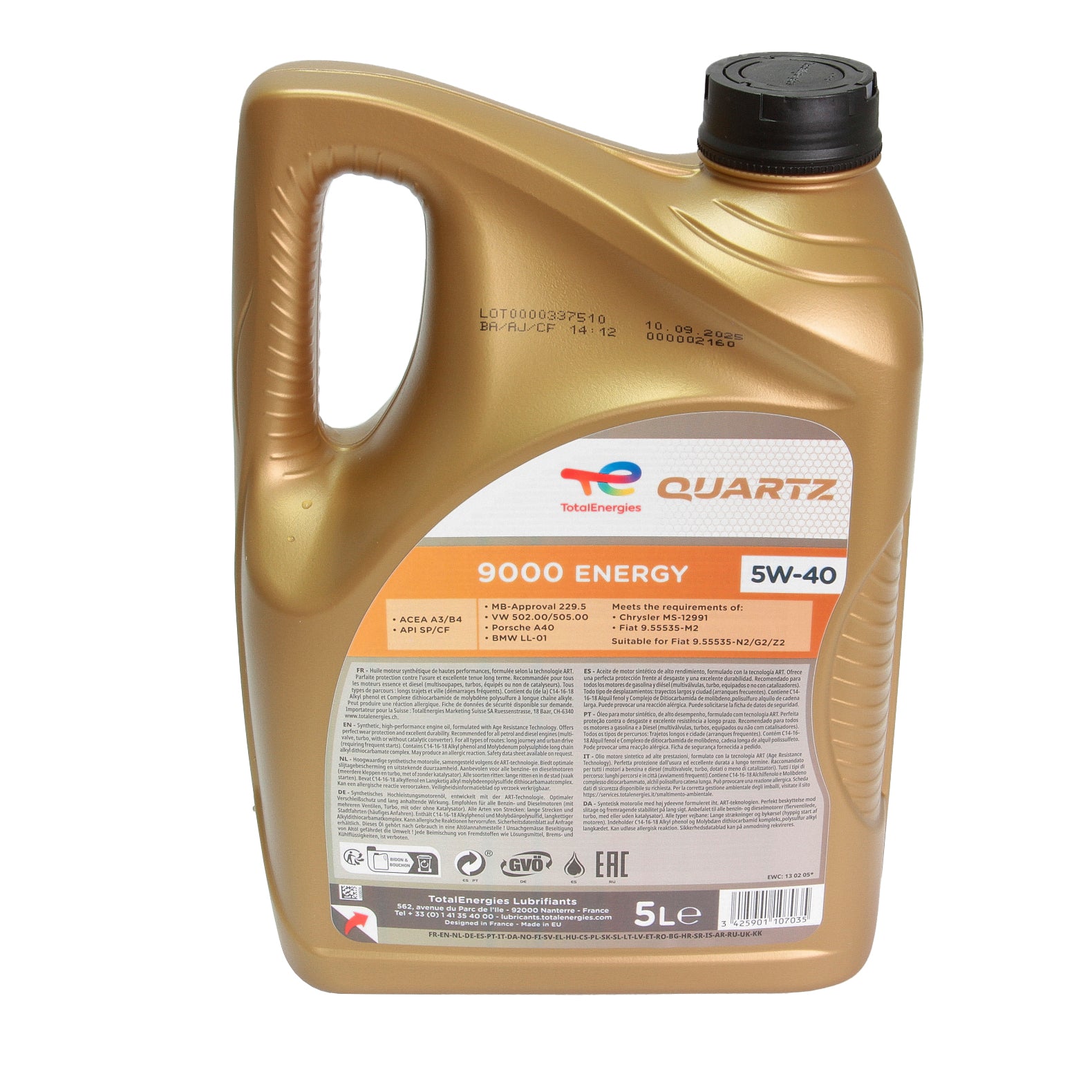 Ulei motor Total Quartz Energy 9000 5W40 5L Total - imagine 3