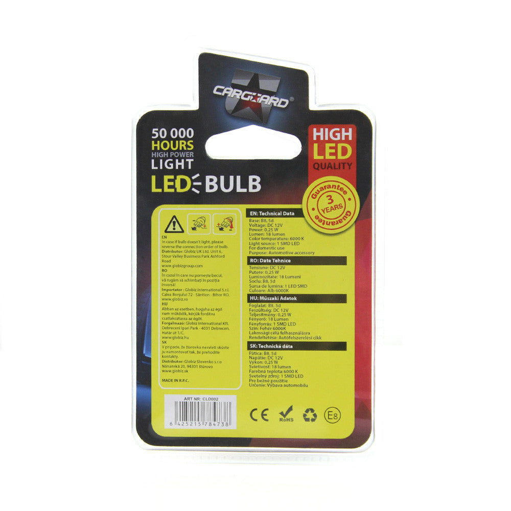 Led de Bord 12V 0.25W B8, 5d  -Set 2 buc Carguard - imagine 4
